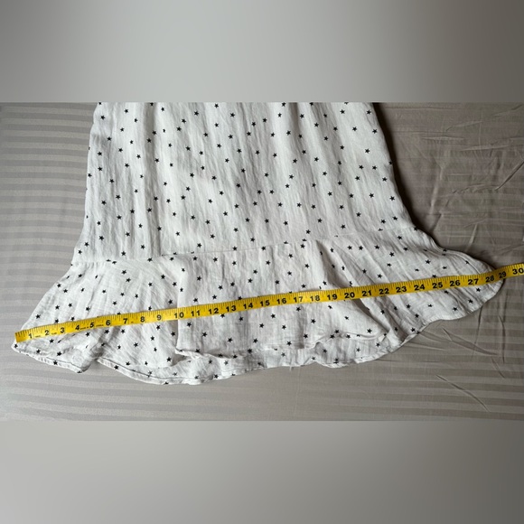 Aqua•tie front spaghetti strap mini dress•medium•rayon blend•black & white stars - Picture 8 of 16